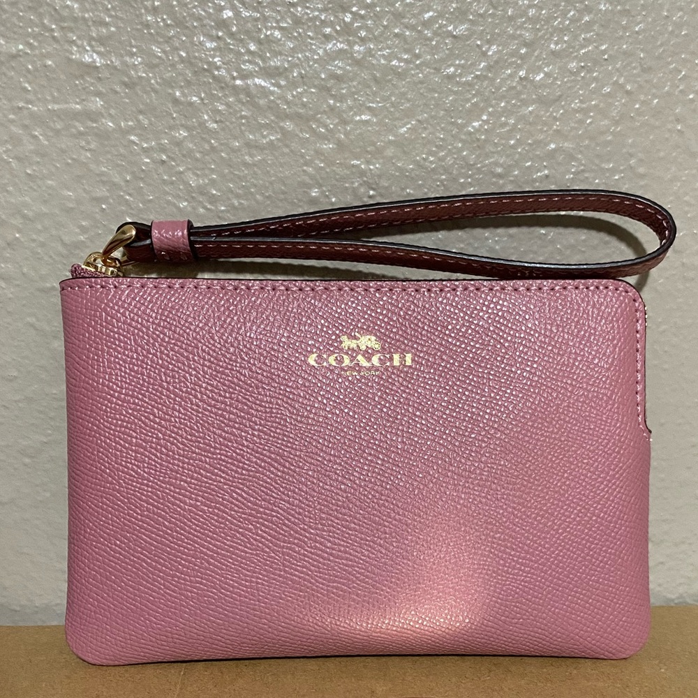 Coach Corner Zip Wristlet